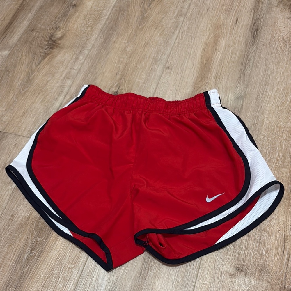 Nike Red and White Running Shorts